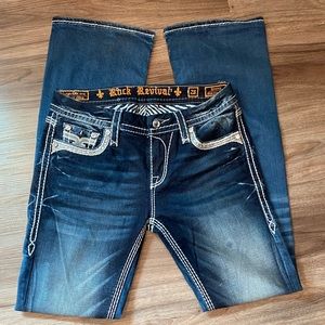 Rock Revival Sherry Mid- Rise Boot Cut Jeans